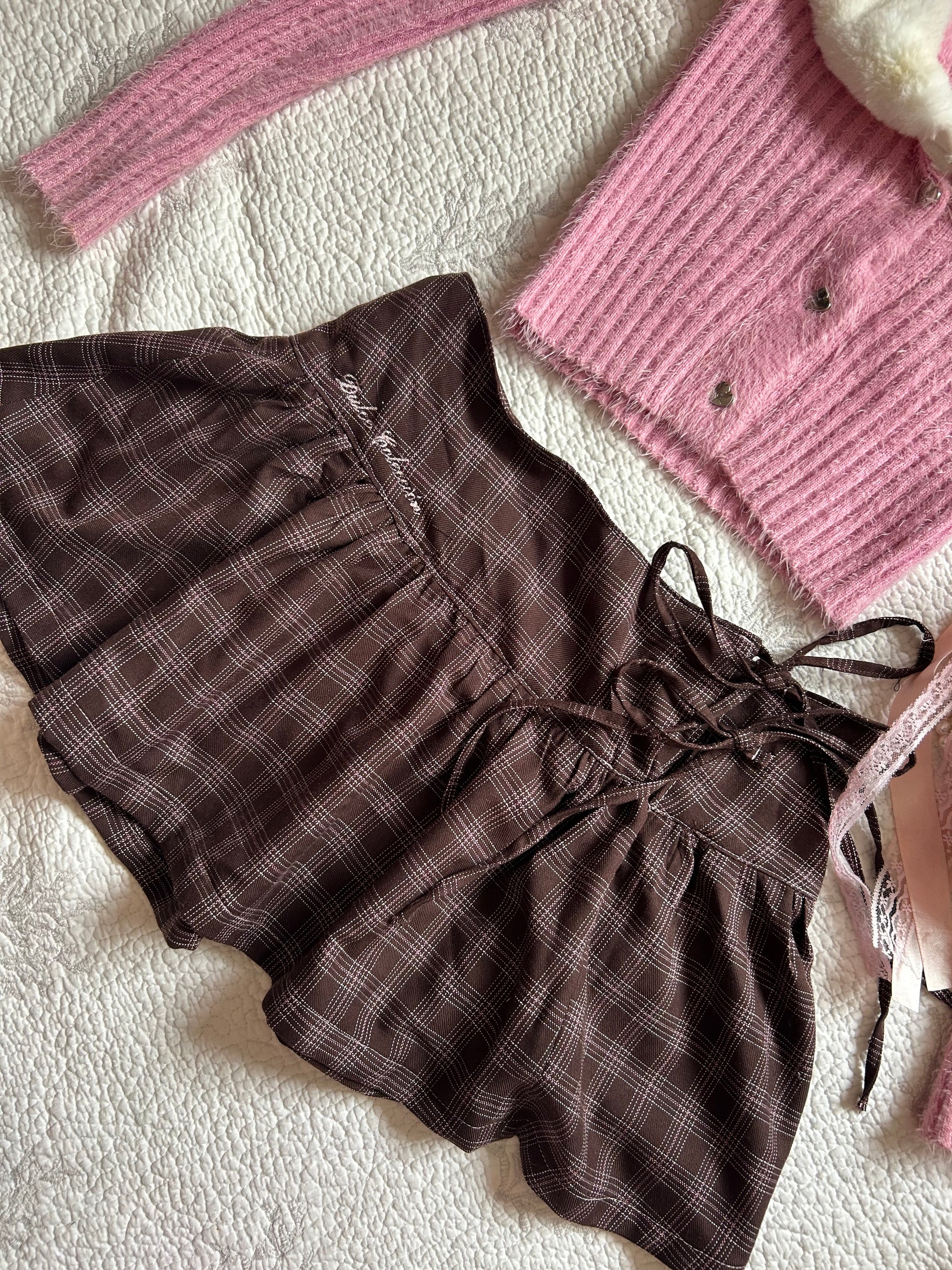 Mocha Girl Mini Skirt